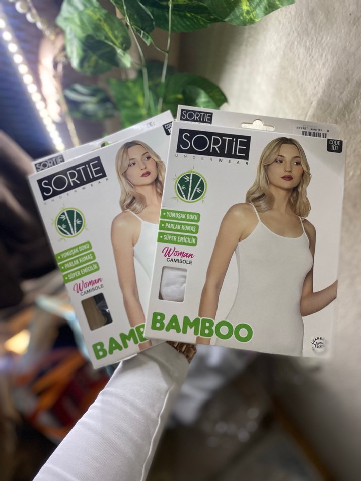 Bej Mini Kadın Atlet - Sortie Bamboo - Görsel 2