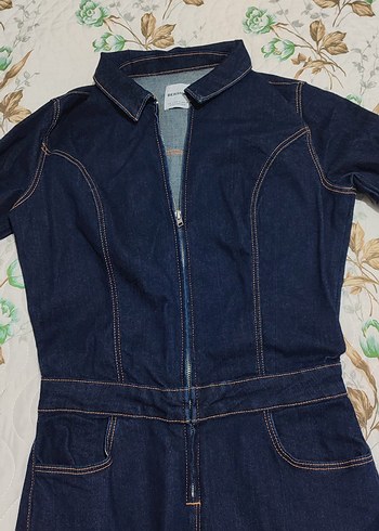 bershka kadın denim tulum - Görsel 2