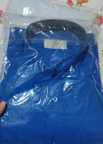 Mavi uzun Kollu Erkek Gömlek - Görsel 3