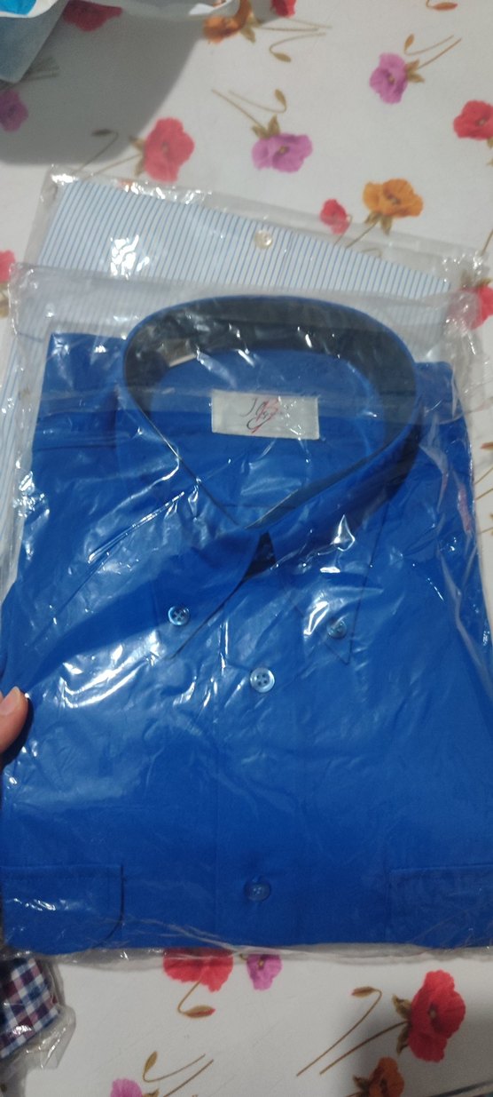 Mavi uzun Kollu Erkek Gömlek - Görsel 3