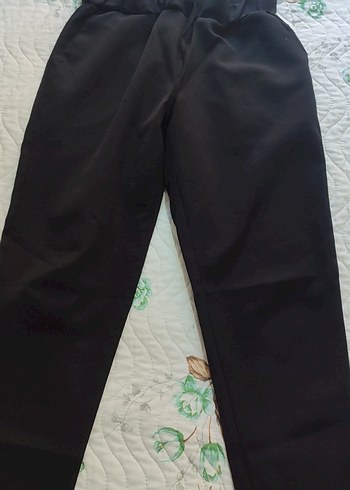 Kadın Siyah Pilili Kumaş Pantolon - Görsel 3