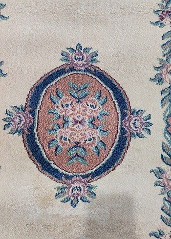 Bej Çiçek Desenli Klasik Halı - Görsel 2