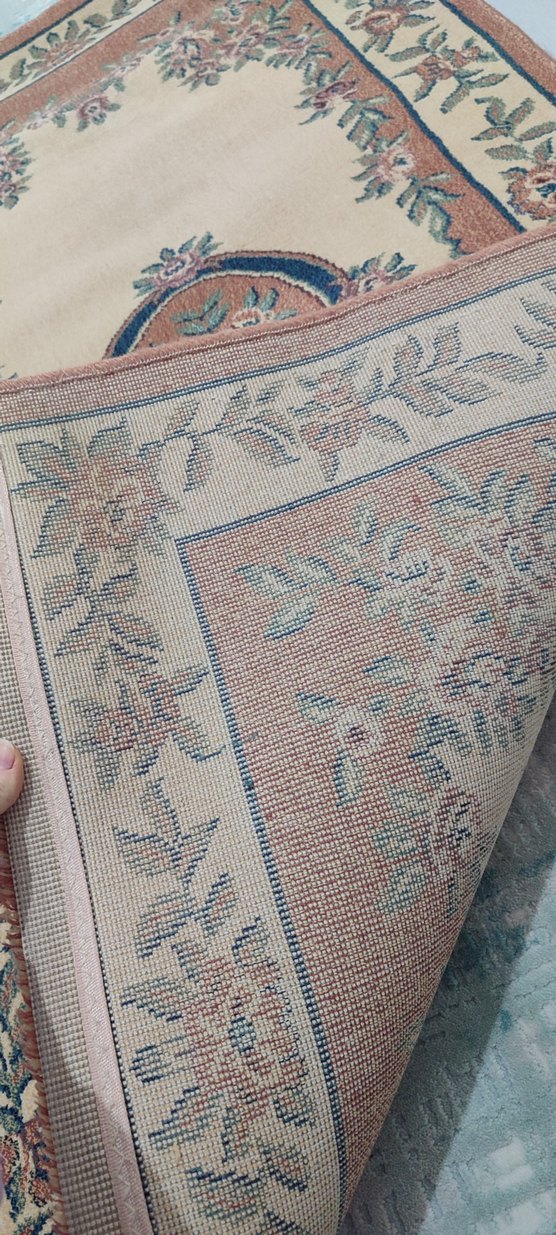 Bej Çiçek Desenli Klasik Halı - Görsel 3