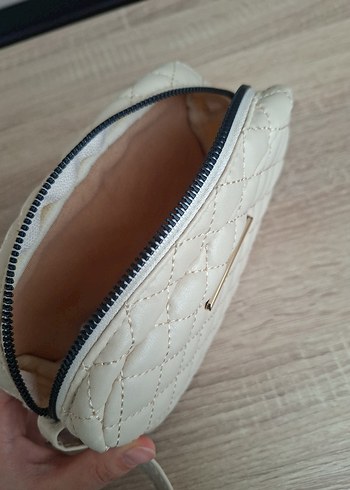 Beyaz Deri Kadın El Çantası - Görsel 2