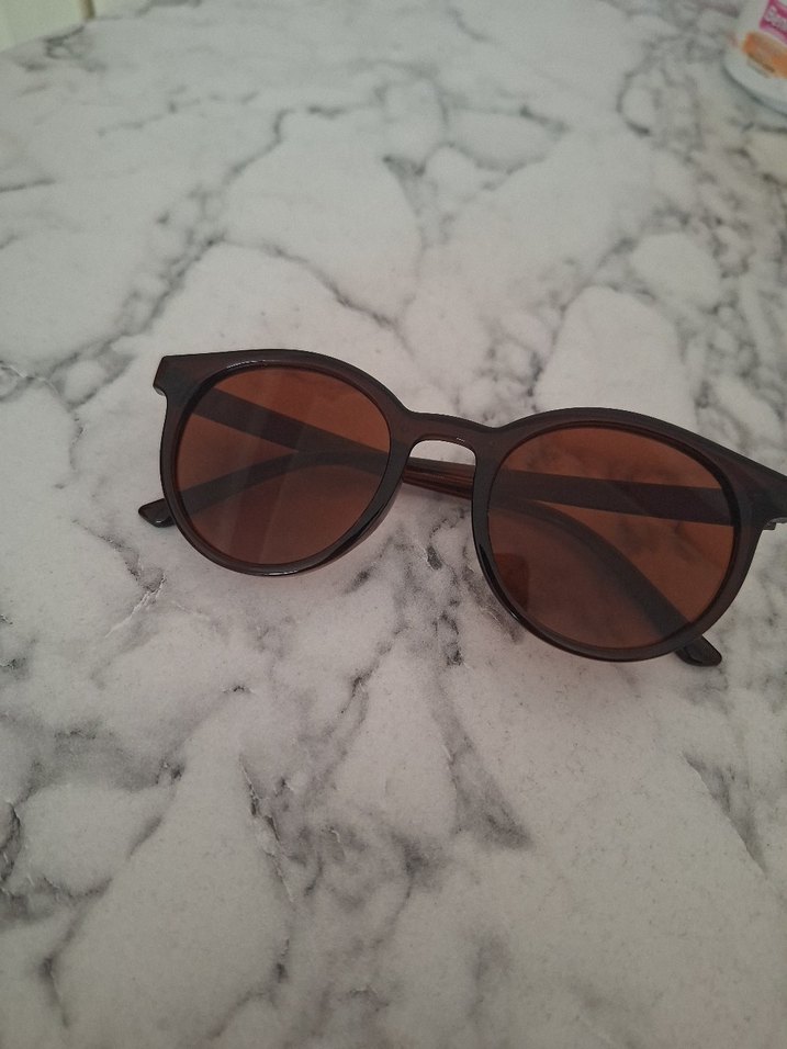 Kahverengi Transparan Kadın Güneş Gözlüğü - Görsel 2