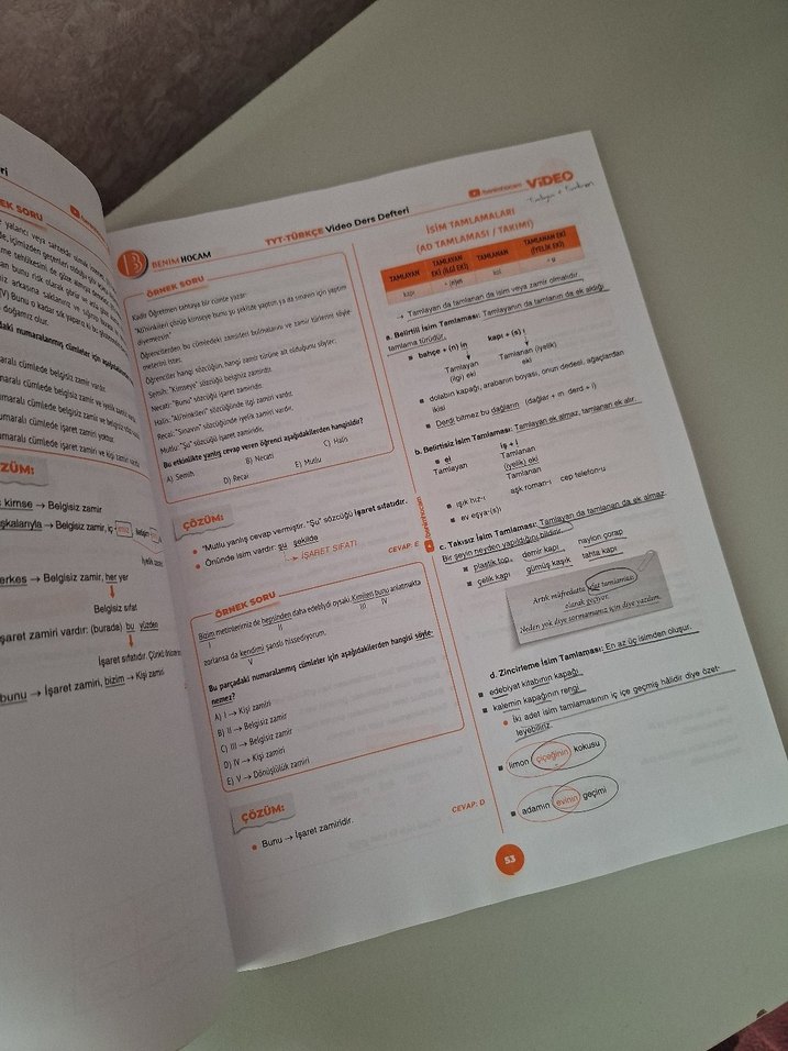 Tyt Türkçe video ders defteri Kadir Gümüş - Görsel 2