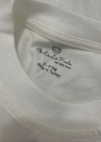 Sıfır hiç kullanılmamış Kız Çocuk Beyaz Baskılı Uzun Kollu - Görsel 3