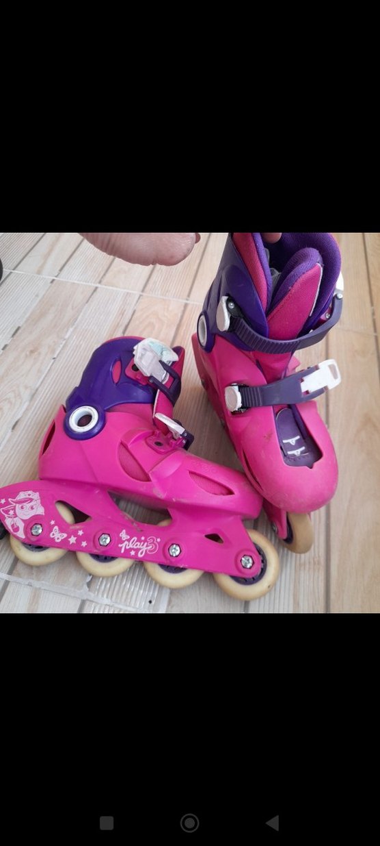 Renkli Pembe Çocuk Pateni 30_32 noya uygun - Görsel 2