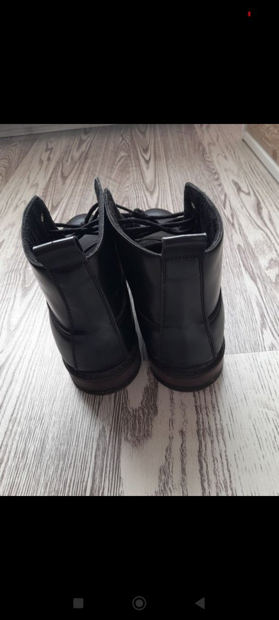 Siyah Deri Topuklu Minimalist Erkek Botu - Görsel 3