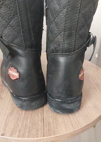 Harley Davidson Siyah Deri Biker Botlar - Görsel 3