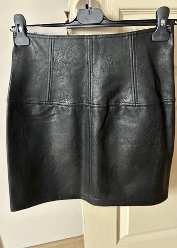 Stradivarius Suni Deri Etek - Görsel 4