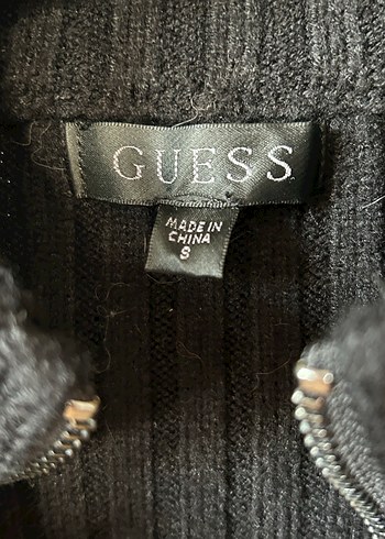 Guess Siyah Kürklü Triko Hırka - Görsel 4