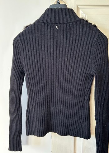 Guess Siyah Kürklü Triko Hırka - Görsel 3