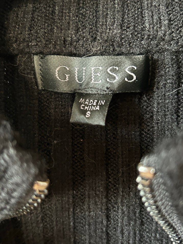 Guess Siyah Kürklü Triko Hırka - Görsel 4