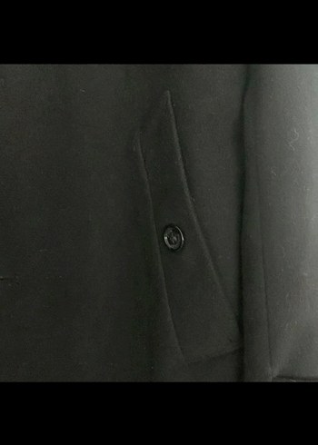 Siyah Düğmeli Erkek Midi Kaban - Görsel 3