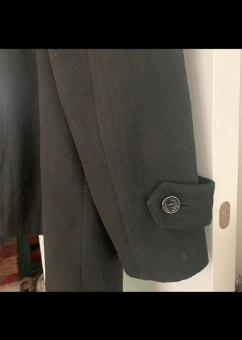 Siyah Düğmeli Erkek Midi Kaban - Görsel 8