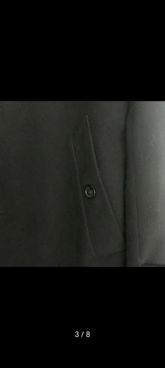 Siyah Düğmeli Erkek Midi Kaban - Görsel 3