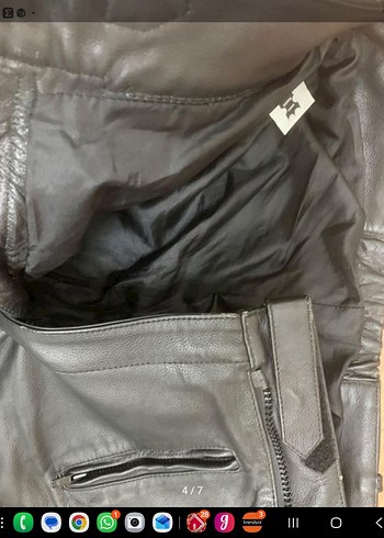 Siyah Deri Biker/ motosiklet Pantolon - Görsel 6