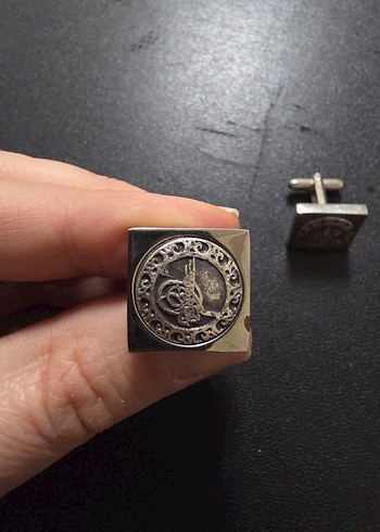 Vintage Altın Renk Erkek Kol Düğmesi - Görsel 4