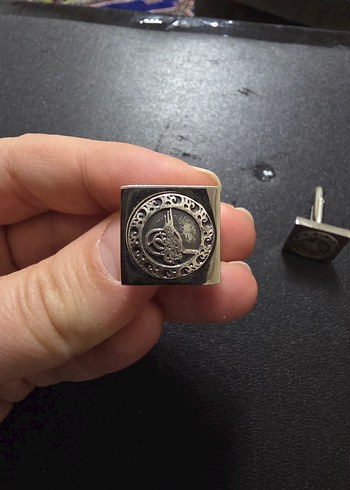 Vintage Altın Renk Erkek Kol Düğmesi - Görsel 3