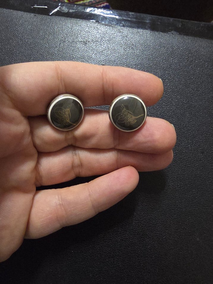 Tuğralı kol düğmeleri - Görsel 2