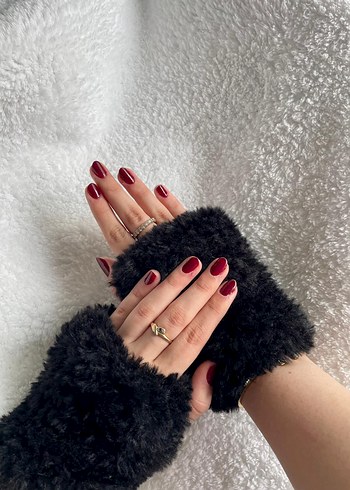 Kürklü Örgü Kadın Eldiven - Görsel 2