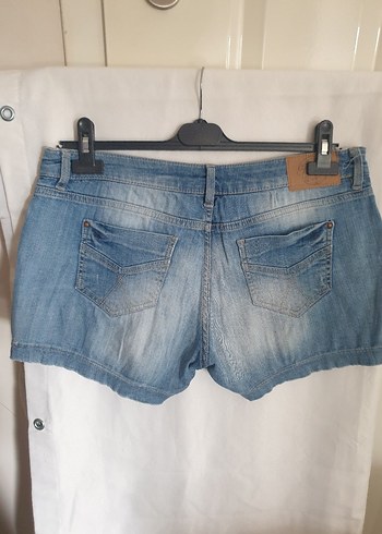 Kadın Açık Mavi Cep Detaylı Kot Şort - Görsel 4