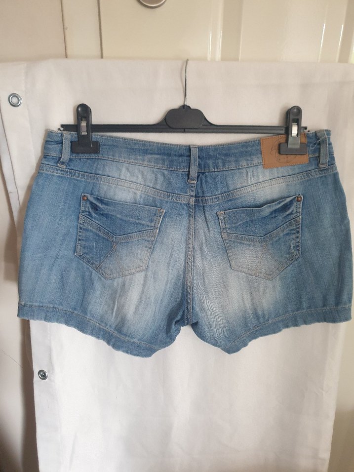 Kadın Açık Mavi Cep Detaylı Kot Şort - Görsel 4