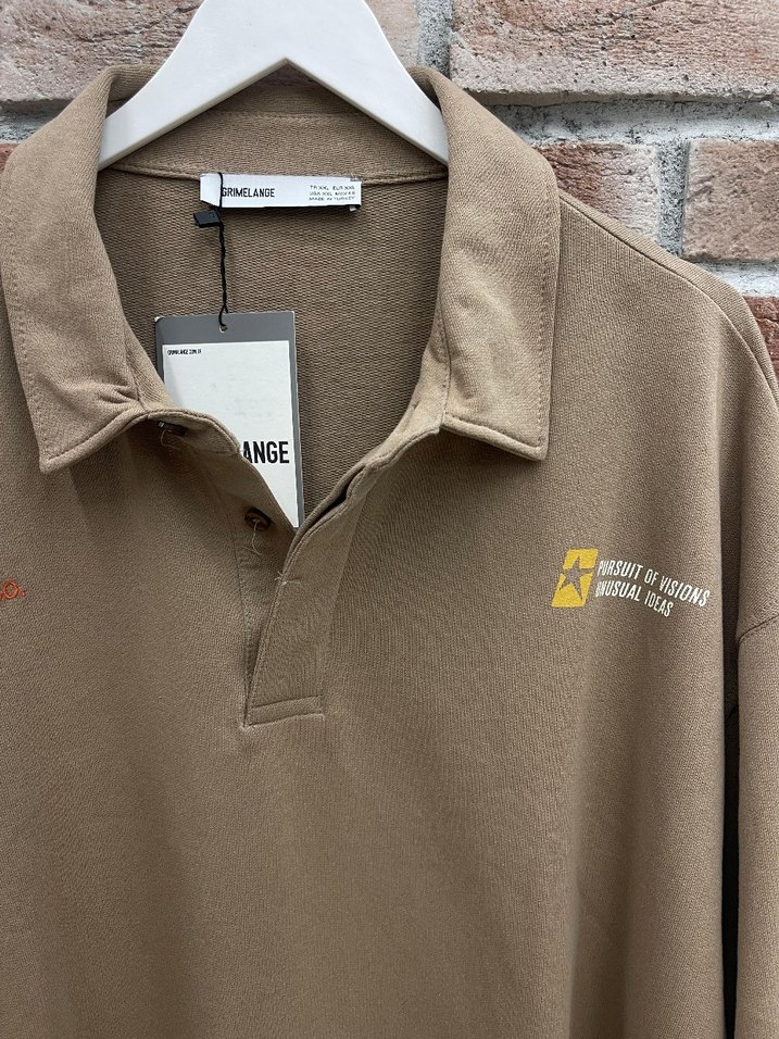 Bej Uzun Kollu Erkek Sweatshirt - Görsel 2