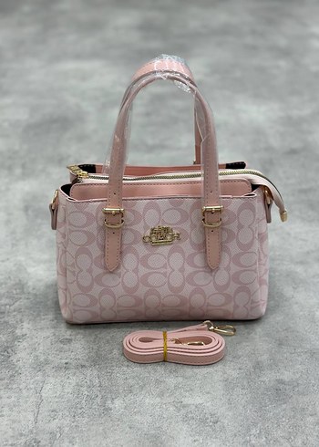 Coach Pembe Monogramli Sik El Cantasi