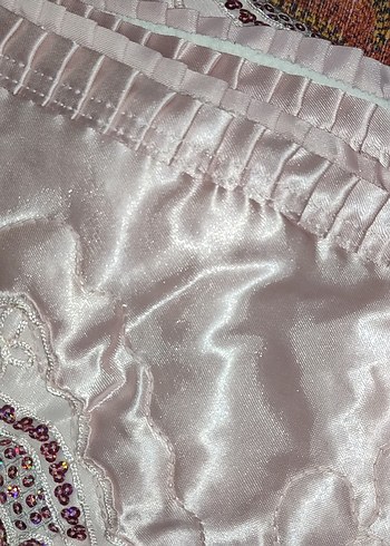 İşlemeli Saten Kumaş Seccade - Görsel 4