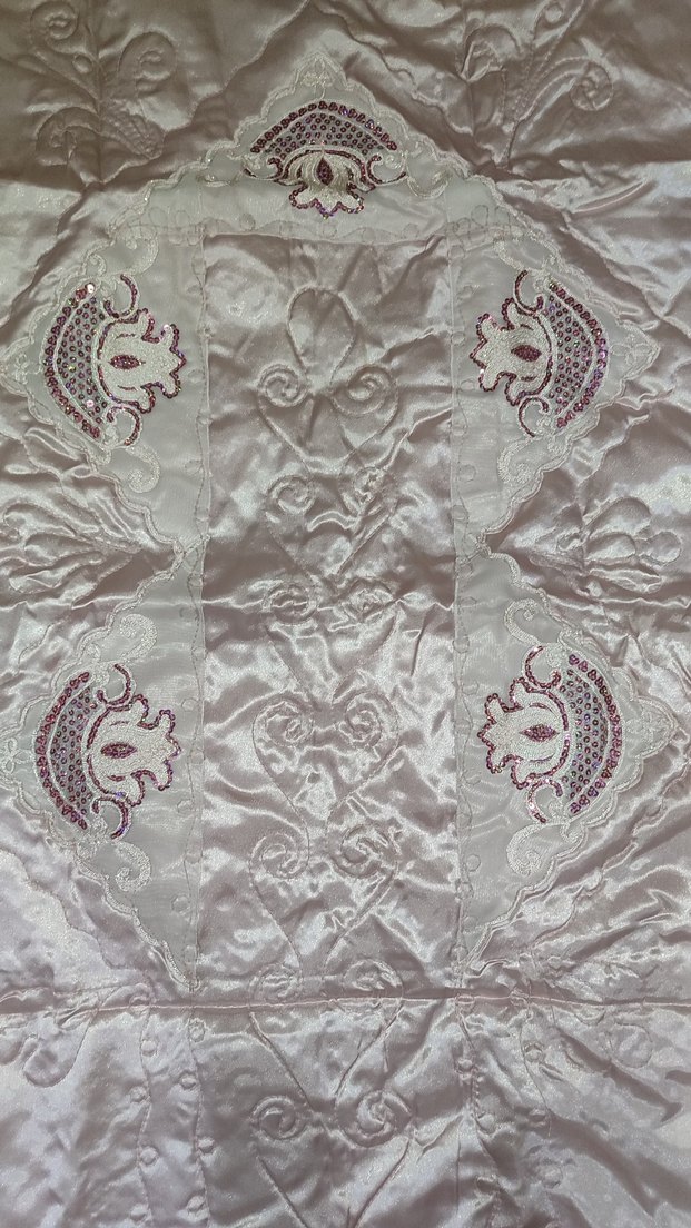 İşlemeli Saten Kumaş Seccade - Görsel 2