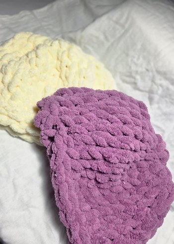 Mor-Krem Örgü Bere - Görsel 2