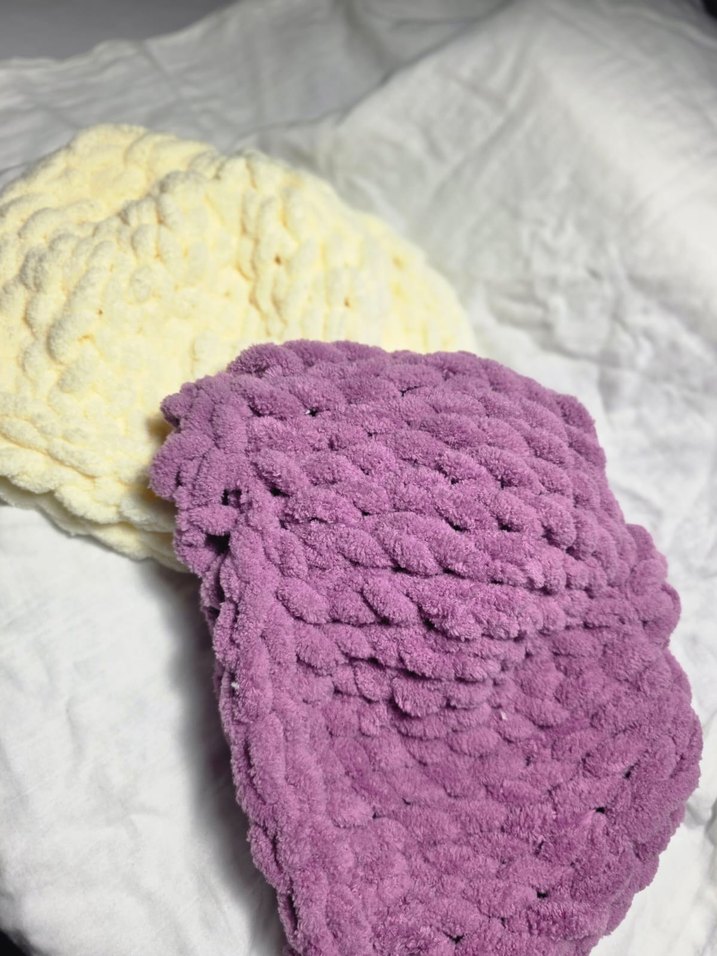 Mor-Krem Örgü Bere - Görsel 2