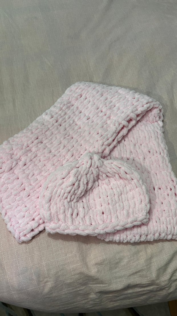 Pembe Örgü Bere ve Atkı Seti - Görsel 5