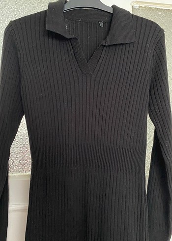 Siyah Fit Triko Elbise 36/38 Uyumlu - Görsel 2