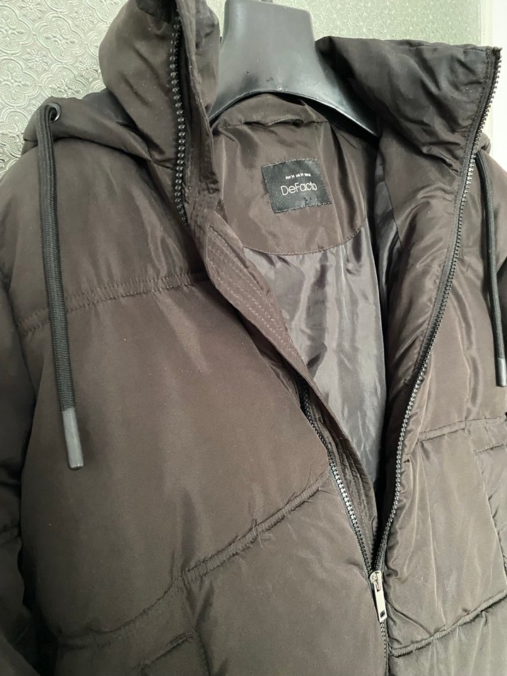 DEFACTO KOYU KAHVE ŞİŞME MONT - Görsel 4