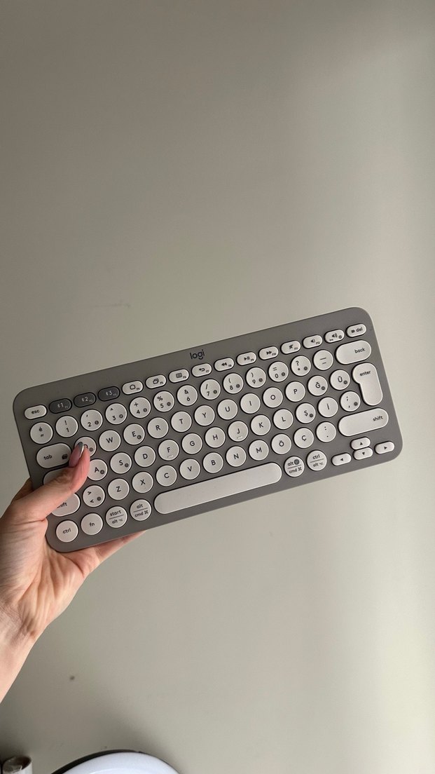 Logitech Pebble Gri Klavye - Görsel 3