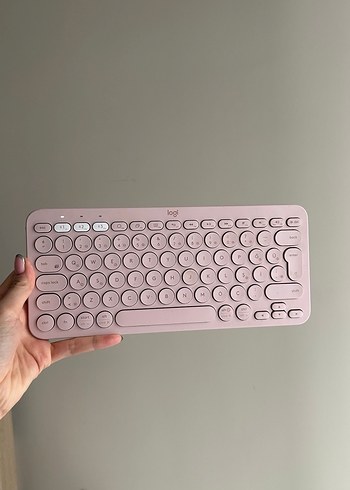 Pastel Pembe Renkli Logitech Pebble Klavye - Görsel 2