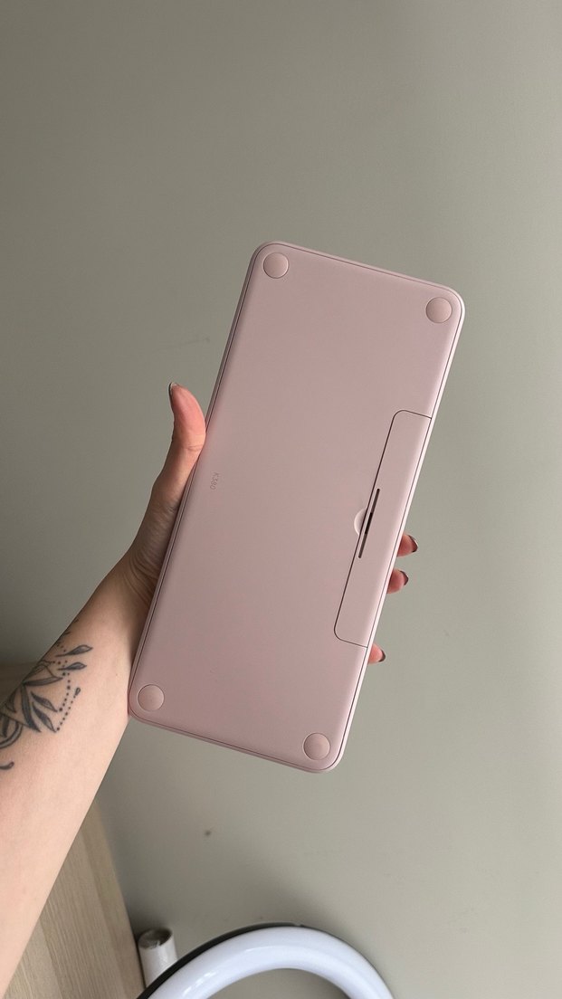 Pastel Pembe Renkli Logitech Pebble Klavye - Görsel 3