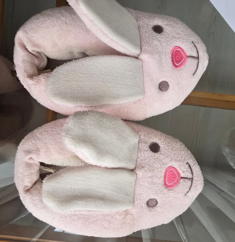 Kız Çocuk Pembe Kürklü Nakışlı Sıcak Terlik - Görsel 2