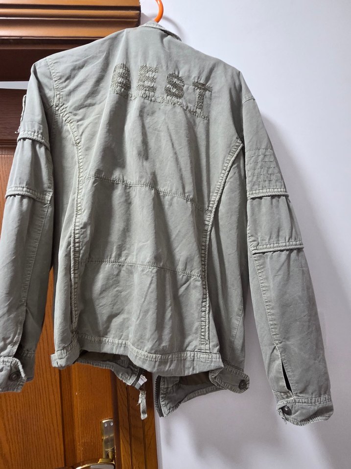 Gri Düğmeli Denim Erkek Ceket - Görsel 2