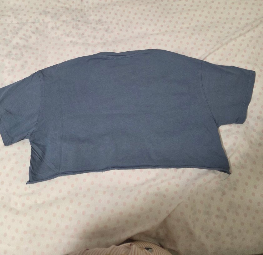 Kız Çocuk Mavi Baskılı Kısa Kollu Tişört - Görsel 2