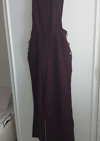 Bordo Kadın Tulum - Görsel 5