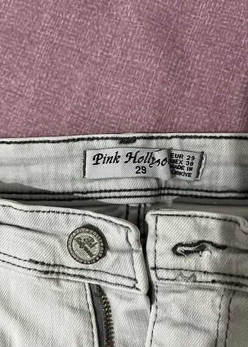 Erkek/Kadın Gri Denim Pantolon Regular Fit - Görsel 2