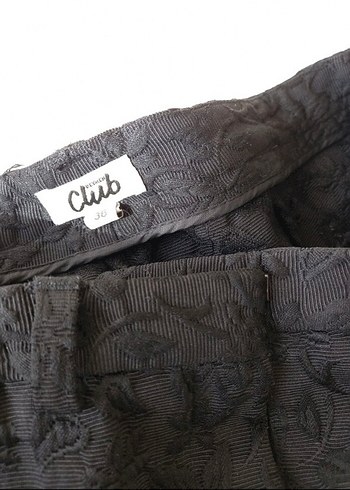 Dantel Detaylı Siyah Kadın Kumaş Pantolon - Görsel 2