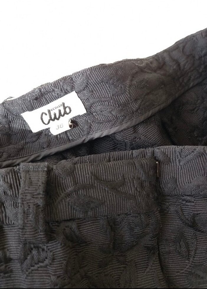 Dantel Detaylı Siyah Kadın Kumaş Pantolon - Görsel 2