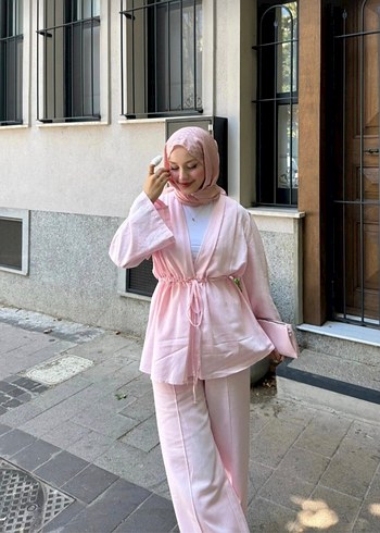 Pembe taşli takım - Görsel 4