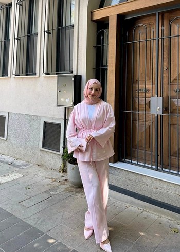 Pembe taşli takım - Görsel 3