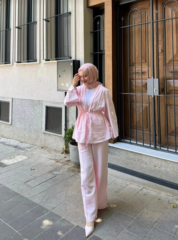 Pembe taşli takım - Görsel 2